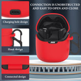Geekria for Creators Microphone Case Cover Compatible with JBL Quantum Stream Wireless, Mic Silicone Protective Case Skin, Soft Microphone Travel Charging Case Sleeve (Red)