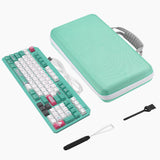 Geekria 100 Keys Keyboard Case, Compatible with ASUS TUF Gaming K3 Gen II, Hard Shell Travel Carrying Bag (Cerulean Blue)