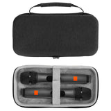 Geekria for Creators Wireless Microphone Case Compatible with JBL Wireless Two Microphone System, with 2 Packs Mic Foam Cover, Holds 2 Mics, Receivers, Adapters, AA Batteries (Dark Gray)