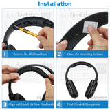 Geekria Headband Pad Compatible with Sennheiser HD201, HD201S, HD180 Headphones, Replacement Band Repair Part (Black)