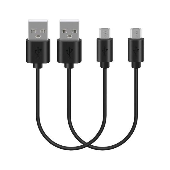 Geekria USB Headphones Short Charger Cable Compatible with Bose QC35, QC35II, SoundLink, SoundLink II Charger, USB to Micro-USB Replacement Power Charging Cord (1 ft / 30 cm 2 Pack)