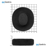 Geekria Comfort Velour Replacement Ear Pads for SteelSeries Arctis 1/ 3/ 5/ 7/ 7+/ 7P/ 7P+/ 7X/ 7X+/ 9/ 9X, Arctis Pro/ Prime Headphones Ear Cushions (Black)