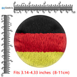 Geekria 2 Pairs Flex Fabric Headphone Covers (Product Safety Certified), Washable & Stretchable Sanitary Protectors, Compatible with Over-Ear Headsets, Sweat-Resistant( M / German Flag)