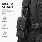 Geekria Portable DAC Carrying Pouch Compatible with FiiO KA13, KA15, KA17, MOONDROP Dawn Pro, HIDIZS S9 Pro Plus, Felt Storage Case, Dark Gray