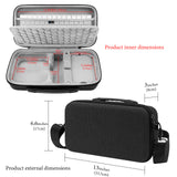 Geekria Desktop Computer Hard Travel Case, Compatible with Apple 2024 Mac Mini M4 / Mini M4 Pro, Fit for Magic Keyboard, Mouse, Trackpad and Accessories (Dark Gray)