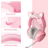 Geekria Gaming Headset Headphone Hook Holder, Headphone Wall Mount Headset Holder, Headsets Hanger Compatible with Razer, Bose, SONY, Sennheiser, ATH, AKG, JBL, Beats (Pink)