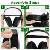 Geekria Flex Fabric Headband Pad Compatible with SteelSeries Arctis 7, Arctis 9X, Arctis PRO, Headphones Replacement Band, Headset Head Cushion Cover Repair Part (Black Green)