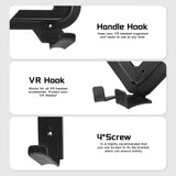 Geekria VR Gaming Wall Mount Headset Storage Stand Hook Compatible with PSVR 2, Oculus Quest 2, VR Stands Compatible with HTC Vive, Playstation VR, Vive Pro, Valve Index, Mixed Reality Headsets