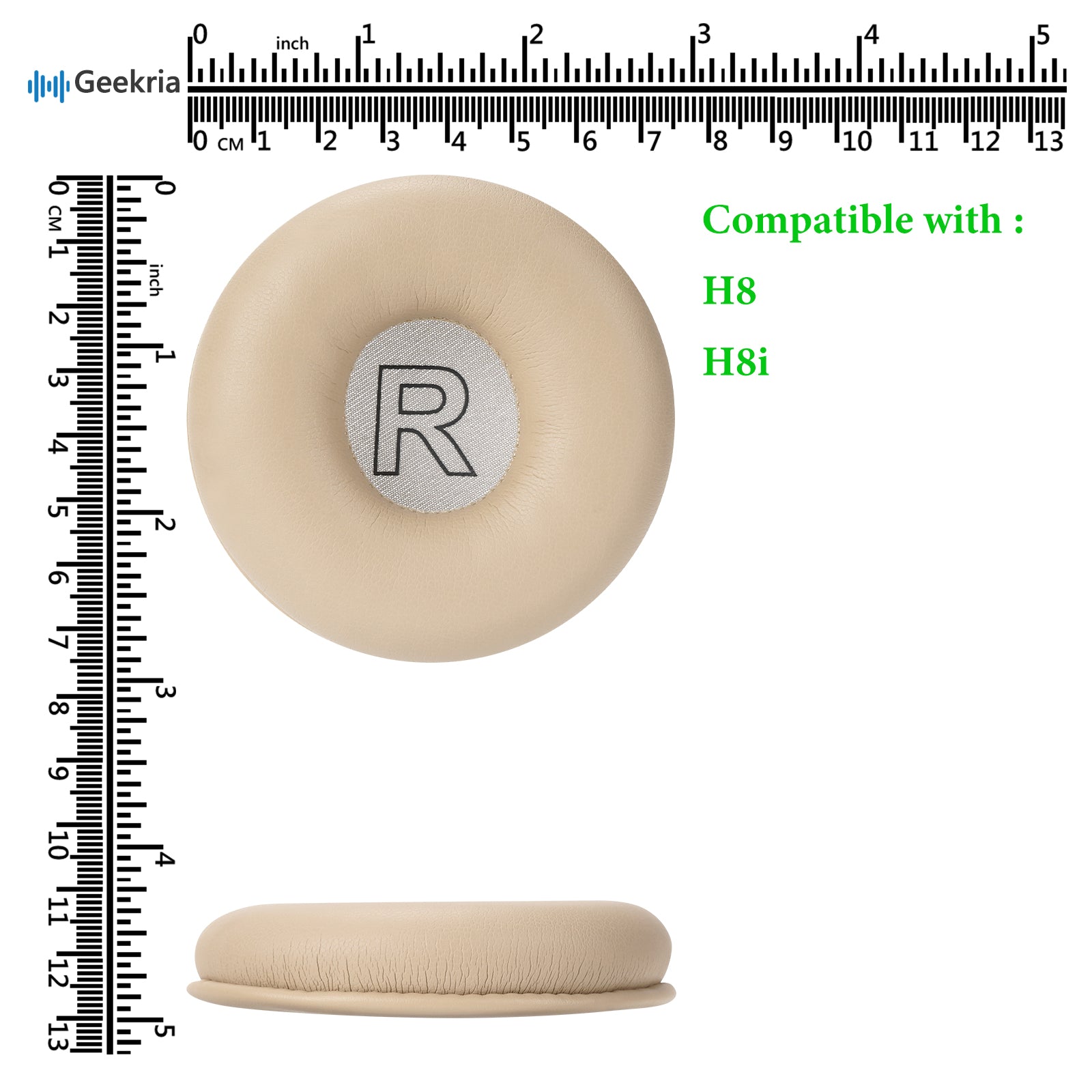 Geekria QuickFit Replacement Ear Pads for Bang & Olufsen Beoplay H8, H