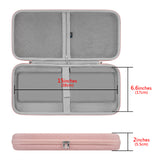Geekria Keyboard Carrying Case, Hard Shell Protective Travel Bag, Compatible with Logitech MK470, Logitech K585, Logitech K580, Logitech MK470 Slim Wireless Keyboard and Mouse Combo (Pink)