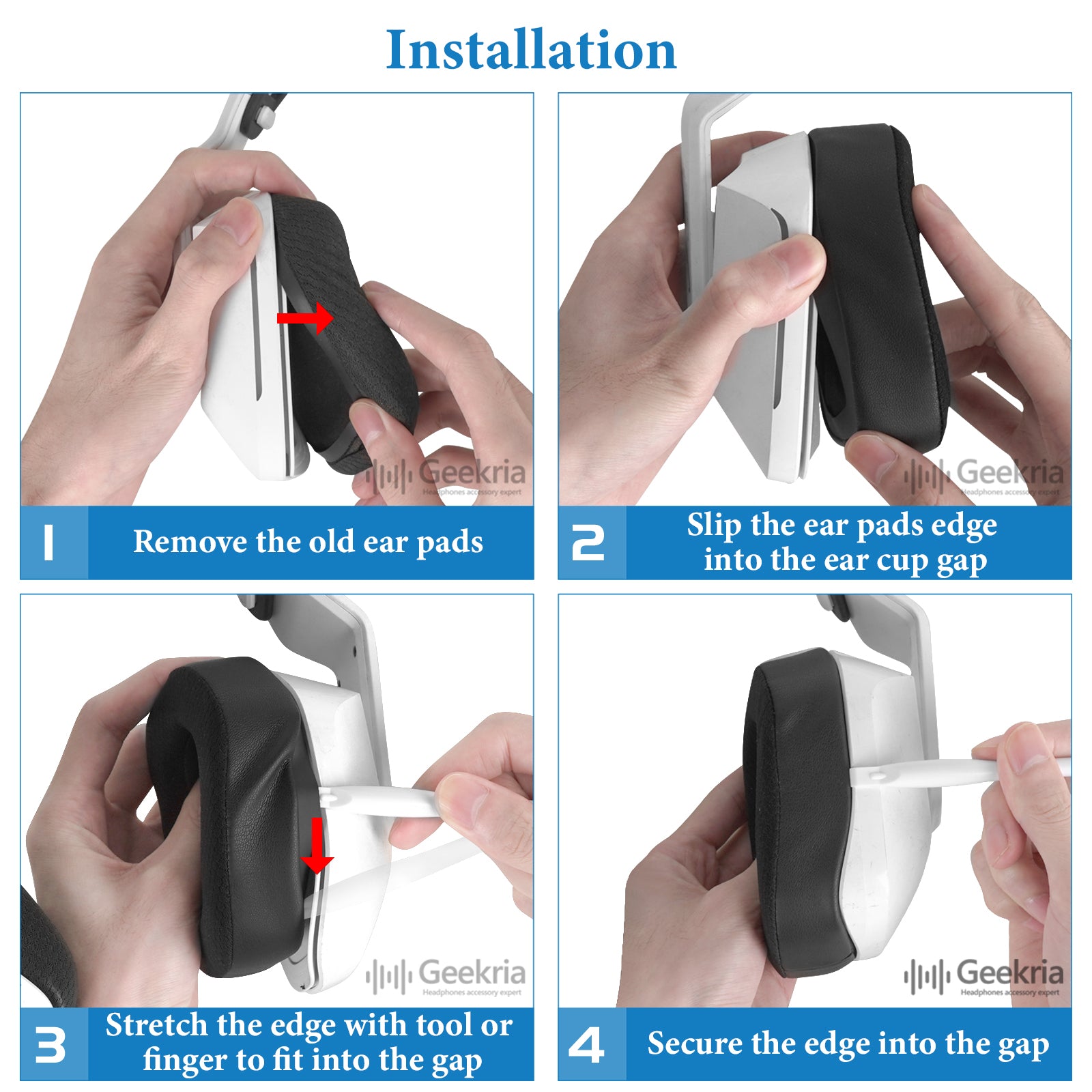 Logitech G733 ear pad cleaning steps