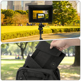 Geekria Sunshade for Action Cameras, Foldable Anti Glare Sun Shade, Screen Hood for Fence Mount Tripod & Camera Tripod Stand, Compatible with DJI Osmo Action 6, GoPro Hero 13 (Dark Gray)
