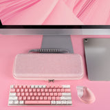 Geekria 60% Compact Keyboard Case, Hard Shell Travel Bag for 61 Keys Computer Mechanical Keyboard, Compatible with SteelSeries Apex Pro Mini / New Apex 9 Mini, HyperX Alloy Origins 60 (Pink)