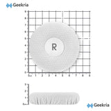 Geekria Comfort Mesh Fabric Replacement Ear Pads for JBL Tune 600 (T600BTNC, 600BTNC)/ 660 (T660NC, 660NC)/ 670 (T670NC, 670NC) Headphones, Ear Cushions (White)