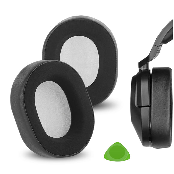 Geekria Comfort Ice Silk Replacement Ear Pads for Corsair HS65, HS55 Headphones Ear Cushions, Headset Earpads, Ear Cups Cover Repair Parts (Black)