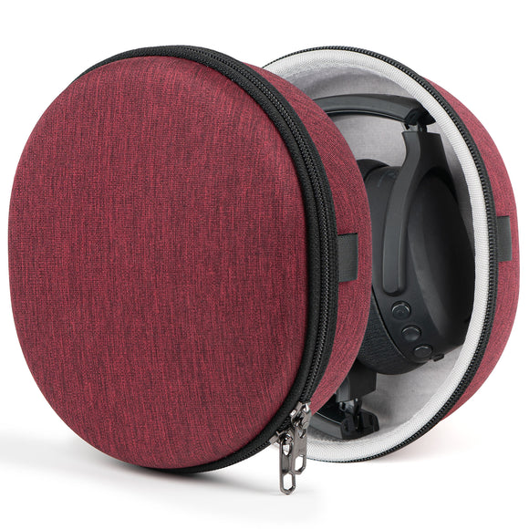 Geekria Shield Headphones Case Compatible with Skullcandy Crusher EVO/ANC 2/360, Hesh 3, Replacement Hard Shell Travel Carrying Bag with Cable Storage (Moab Red)