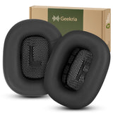Geekria Elite Sheepskin Replacement Ear Pads for Apple AirPods MAX (A2096)/MAX2 (A3184) Headphones Ear Cushions, Repair Parts (Black)