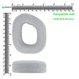 Geekria Comfort Micro Suede Replacement Ear Pads for Corsair HS80 Max/ HS80 USB Wired/ HS80 RGB Wireless Gaming Headphones Cushions, Repair Parts (Extra Thick/Grey)