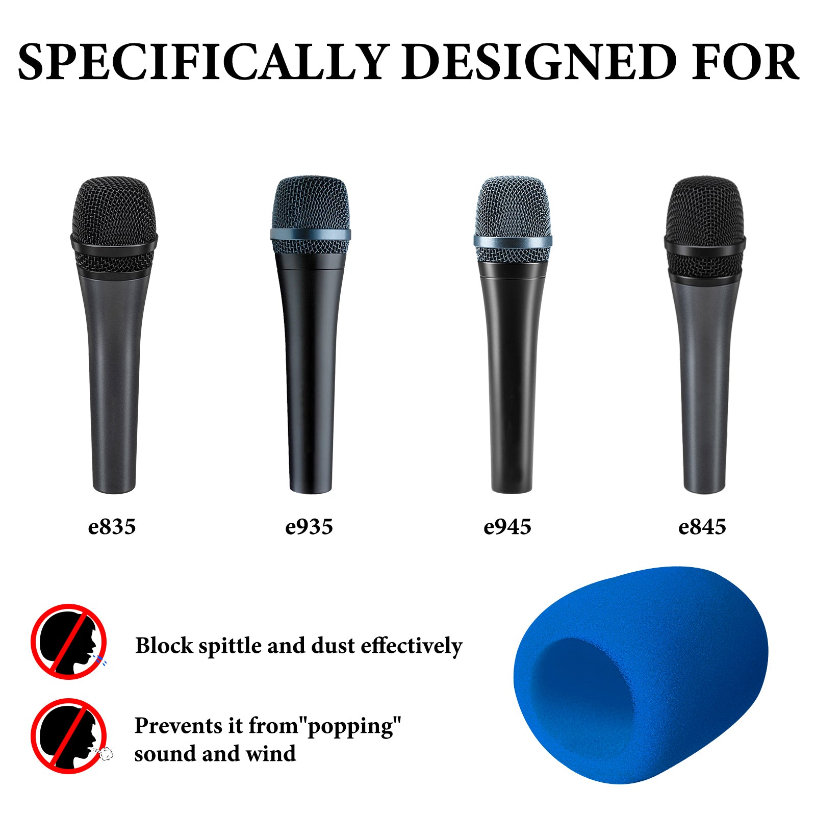 Geekria for Creators Foam Windscreen Compatible with Sennheiser E 835,