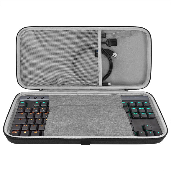 Geekria Tenkeyless TKL Keyboard Case, Hard Shell Travel Bag for 80%/87 Key Computer Mechanical Gaming Keyboard, Compatible with Logitech G PRO, G915 TKL, Razer BlackWidow V3 TKL (Slim)