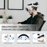 Geekria Comfort Head Strap Compatible with Apple Vision Pro, Detachable Strap Replacement, Soft Cushion Reduce Facial Stress, Ergonomic Adjustable Durable HeadStrap VR Accessories