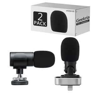 Geekria for Creators Foam Windscreen Compatible with Shure MV88, MV88+ Microphone Antipop Foam Cover, Mic Wind Cover, Sponge Foam Filter (Black / 2 Pack)