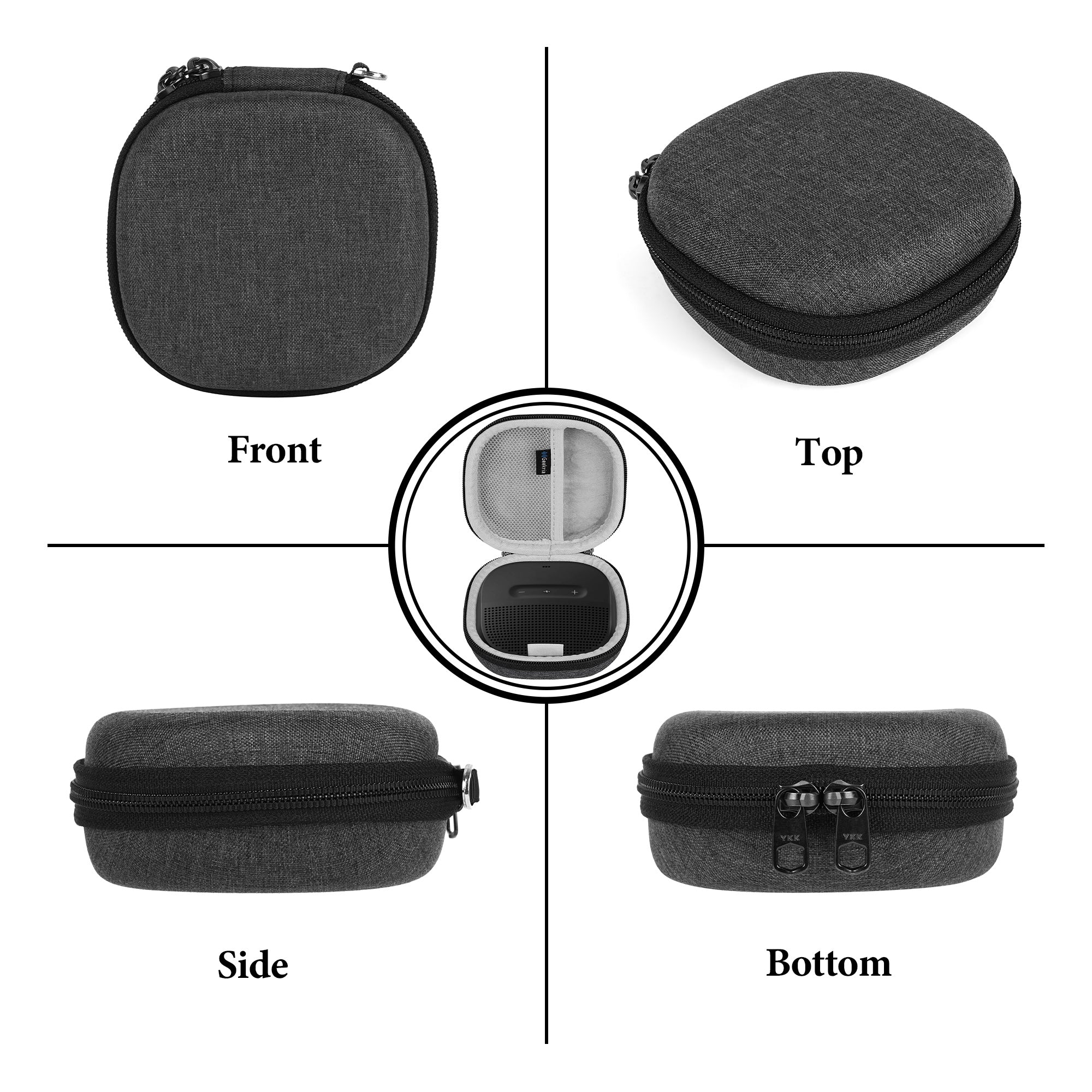 Geekria Speaker Case For Bose SoundLink Micro – Protective Carrying Bag