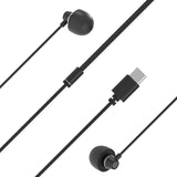 Geekria Silicone Sleep Earbuds, Noise Isolating Ear Plugs with MIC and Volume Control, USB-C Mini ASMR Sleeping Earphone, For Light Sleep, Side Sleep, Air Travel (Black)