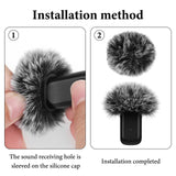 Geekria for Creators Furry Windscreen for Lark A1, Compatible with Hollyland Lark A1 Wireless Mic, Mic DeadCat Wind Cover Muff, Fluff Cover Windshield, Wind Noise Reduction (Grey / 4 Pack)