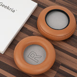 Geekria Elite Sheepskin Replacement Ear Pads for Bang & Olufsen Beoplay HX / H9 3rd (Not Compatible with H9, H7) Headphones Ear Cushions, Headset Earpads, Ear Cups Repair Parts (Brown)