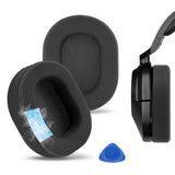 Geekria Sport Cooling-Gel Replacement Ear Pads for Corsair HS65, HS55 Headphones Ear Cushions, Repair Parts (Black)