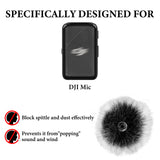 Geekria for Creators Furry Windscreen Compatible with DJI Mic, Mic DeadCat Wind Cover Muff, Windbuster, Windjammer, Fluff Cover Windshield (Grey / 2 Pack)