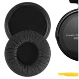 Geekria QuickFit Leatherette Replacement Ear Pads for SONY MDR-V500DJ, MDR-V500, WH-CH520 Headphones Ear Cushions, Headset Earpads, Ear Cups Cover Repair Parts (Black)
