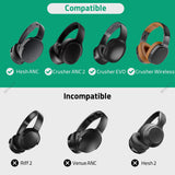 Geekria Shield Headphones Case Compatible with Skullcandy Crusher EVO/ANC 2/360, Hesh 3, Replacement Hard Shell Travel Carrying Bag with Cable Storage (Moab Red)