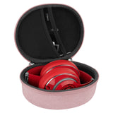 Geekria NOVA Headphones Case Compatible with Beats Studio Pro, Studio 3 Wireless, Studio 2, Executive Headphones, Replacement Hard Shell Travel Carrying Bag with Cable Storage (Pink)