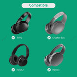 Geekria Audio Cable with Mic Compatible with Skullcandy Crusher Evo, Hesh 3/2, Riff 2 Headphones Cable, 1/8" (3.5mm) to 3.5mm Aux Replacement Stereo Cord with Inline Microphone (5.6ft/1.7 m)