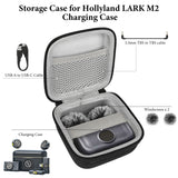 Geekria for Creators Microphone Carrying Case Compatible with Hollyland Lark M2, LarkA1, Maono WaveT5, Rode Wireless Micro Charging Case, Mic Hard Shell Travel Bag with Cable Storage (Black)