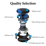 Geekria Wired Clip On Ear Headphones, Portable Hook On Ear Headphones with Microphone and Call Controller Compatible with Desktop Computer, Avoid Headphone Hair (Black)