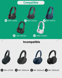 Geekria Shield Headphones Case Compatible with Sony WH-CH520, WH-CH510, WH-CH500, Replacement Hard Shell Travel Carrying Bag with Cable Storage (Dark Grey)