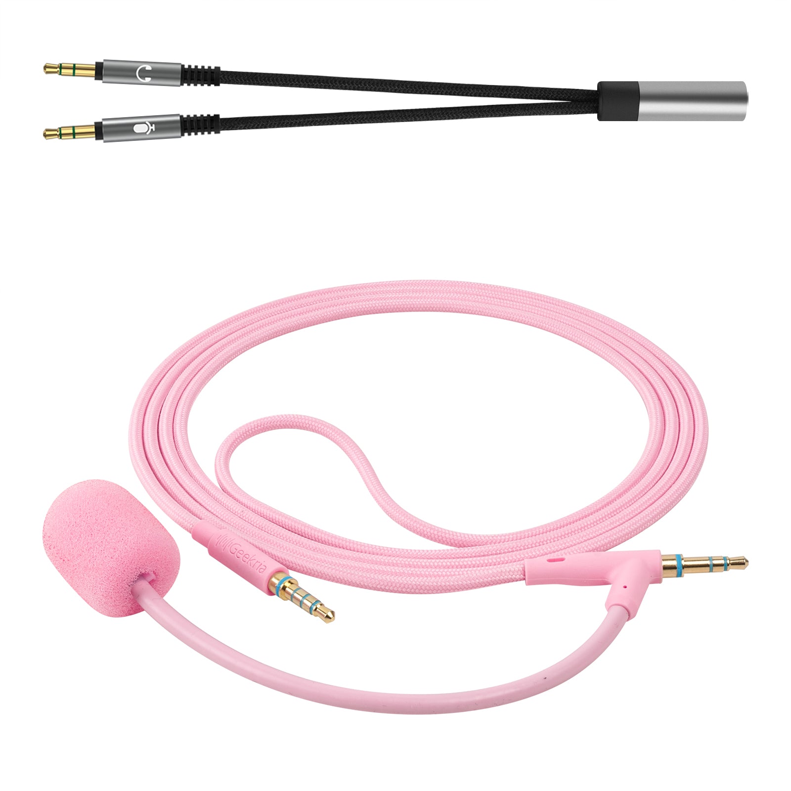 Geekria NOVA Boom Mic Headphones Cable Compatible with Sony, Skullcand