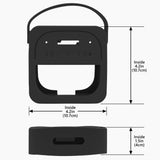 Geekria Silicone Speaker Case Cover Compatible with Bose SoundLink Micro II, Protective Soft Skin, Replacement Portable Speakers Travel Carrying Sleeve with Keychain Hook (Black)