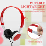 Geekria 12 Pack Classroom Headphones, Adjustable Wired Kids Headphones with 3.5mm Jack, Bulk On-Ear Headsets for School, Students, Libraries, Computer Lab