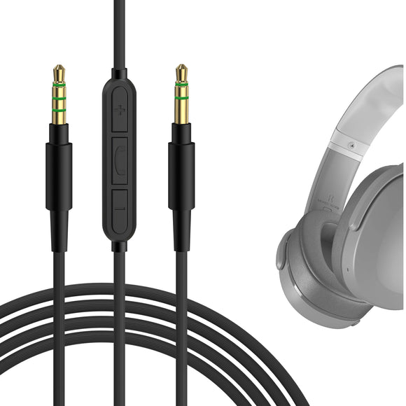 Geekria Audio Cable with Mic Compatible with Skullcandy Crusher Evo, Hesh 3/2, Riff 2 Headphones Cable, 1/8