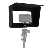 Geekria Sunshade for Action Cameras, Foldable Anti Glare Sun Shade, Screen Hood for Fence Mount Tripod & Camera Tripod Stand, Compatible with DJI Osmo Action 6, GoPro Hero 13 (Dark Gray)