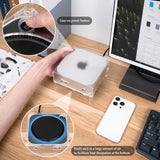 Geekria Clear Acrylic Desktop Computer Host Dust Cover, Protective Stand Compatible with Apple 2024 Mac Mini M4 / Mini M4 Pro - Accessories (Clear)