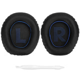 Geekria QuickFit Replacement Ear Pads for JBL Quantum 100, Q 100 Headphones Ear Cushions, Headset Earpads, Ear Cups Cover Repair Parts (Black Blue)