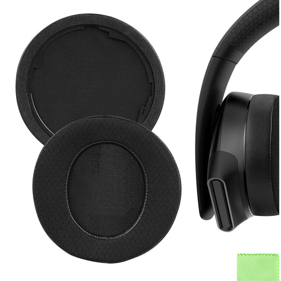 Geekria Comfort Mesh Fabric Replacement Ear Pads for Alienware AW310H, AW510H Headphones Ear Cushions, Headset Earpads, Ear Cups Cover Repair Parts (Black)