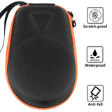 Geekria Shield Speaker Case Compatible with JBL Clip 4 Portable Speaker Case, Replacement Hard Shell Travel Carrying Bag with Cable Storage (Black)