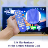 Geekria Remote Control Cover Compatible with Sony PlayStation 5, Silicone Skin Sleeve, Shock-Absorption Washable, Full Body Protective Case (Dark Blue)