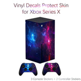 Geekria Xbox Series X Accessories Skin Stickers Cover, Compatible with Microsoft Xbox Series X Console with 2 Wireless for Whole Body Protective Vinyl Starry Skin Decal Cover